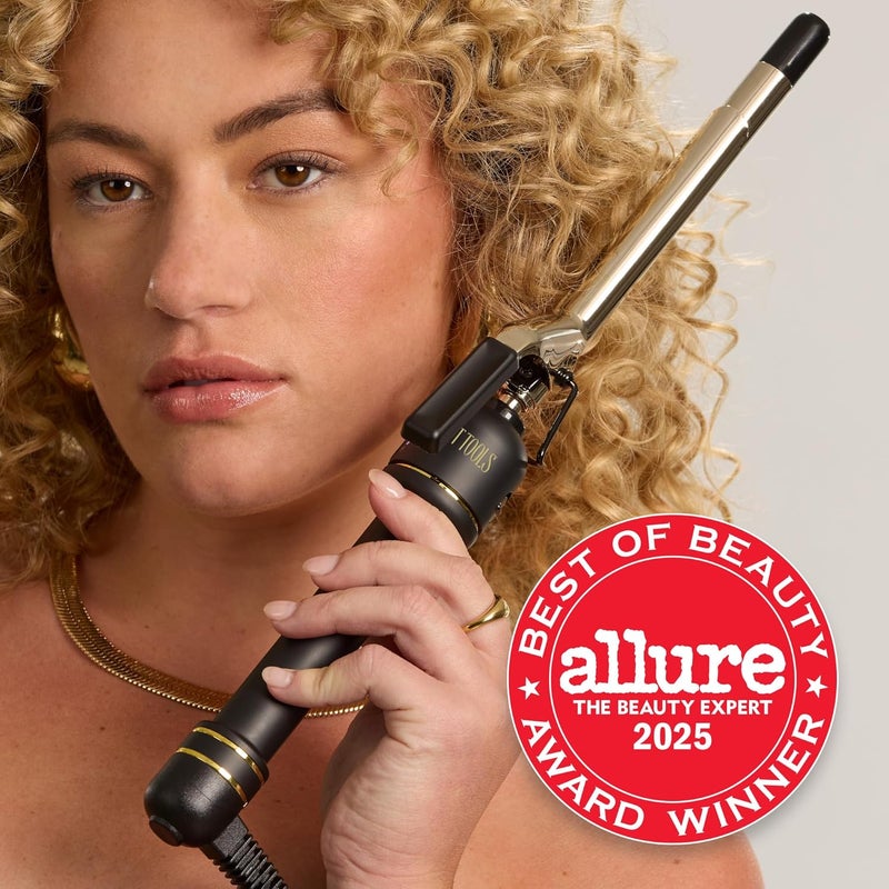 Hot Tools 24K Gold Professional 1" Extended Barrel Curling Iron with Clamp for Bouncy Curls - 24K Gold Technology for Long-Lasting Results & Longer Barrel for Easy Styling - Image 3